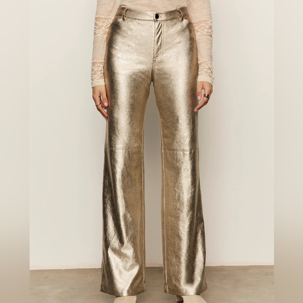 Cadence Straight Leg Metallic Pant